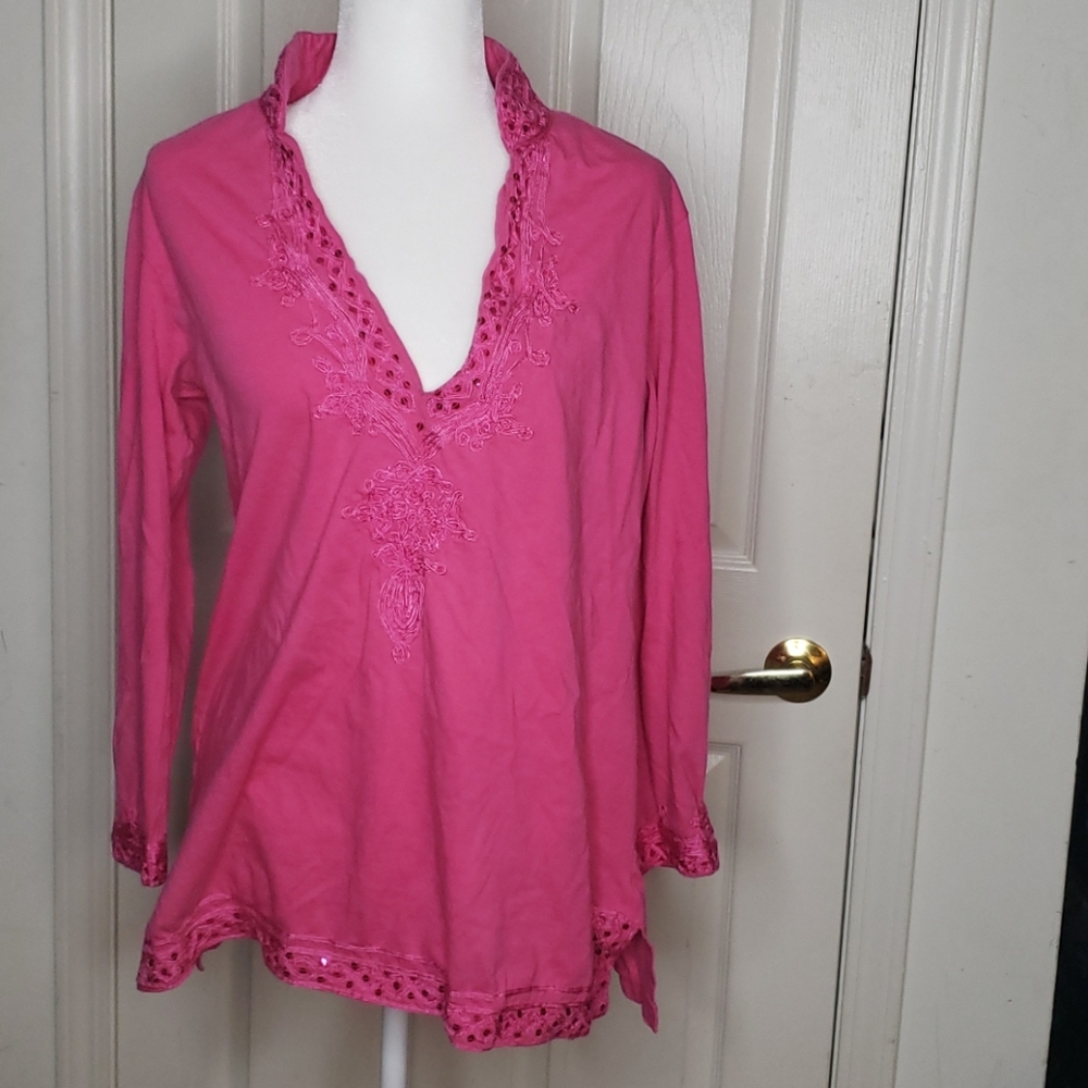 🤯3/$12 A.B. Lambdin Pink Longsleeve Top Large